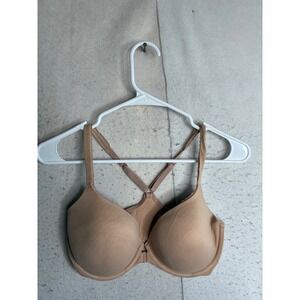 Victorias Secret Body by Victoria Racerback Demi Bra Tan Front Close 34DD 7157